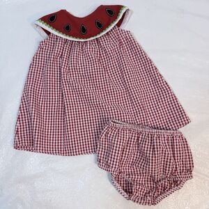 Starting Out Baby 18M Red Watermelon Dress Set